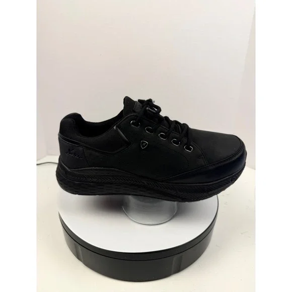 Xelero Men's Black Leather Arch Support Walking Performance Sneakers9 4E Wide